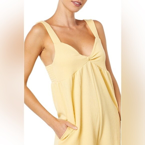 NWT ONEILL THEA KNIT ROMPER IN YELLOW . SIZE LARGE - Picture 8 of 16
